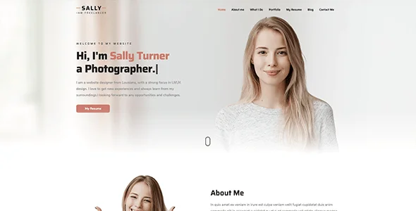 Kyros - Personal Portfolio CV Resume Theme — content section layout