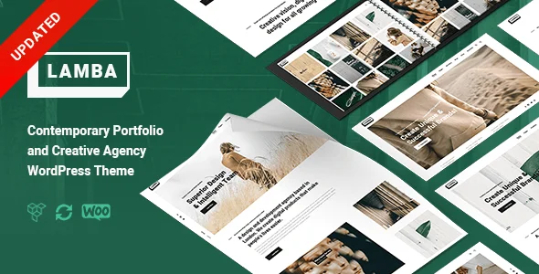 Lamba - Creative Portfolio & Agency WordPress Theme — homepage layout
