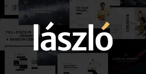 Laszlo - Creative Agency & Portfolio Lottie WordPress Theme — homepage layout