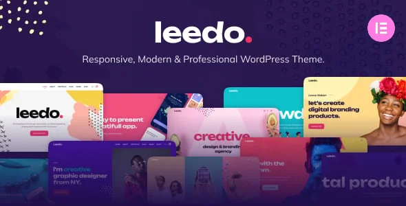 Leedo – Modern, Colorful & Creative Portfolio WordPress Theme — homepage layout