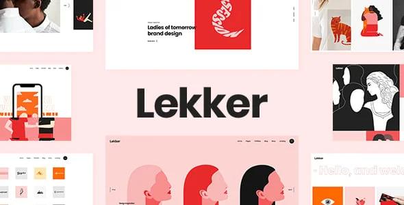 Lekker - Portfolio WordPress Theme — homepage layout