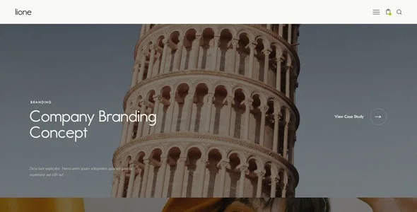 Lione - Creative Portfolio & Brutalist WordPress Theme — content section layout