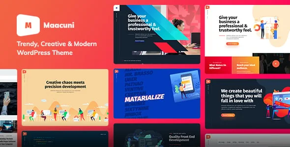 Maacuni - Multipurpose Creative Portfolio WordPress Theme — homepage layout