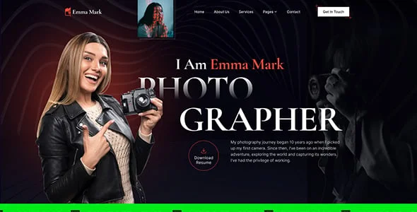 Madin - Personal Portfolio WordPress Theme — content section layout
