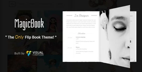 MagicBook - A 3D Flip Book WordPress Theme — homepage layout