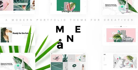 Måne - Creative Portfolio WordPress Theme — homepage layout