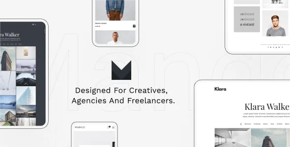 Mango - Portfolio WordPress Theme for Creatives — homepage layout