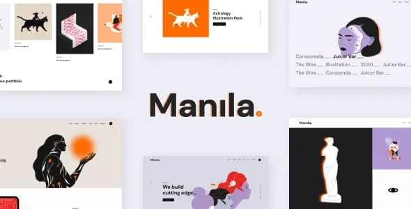 Manila - Portfolio WordPress Theme — homepage layout