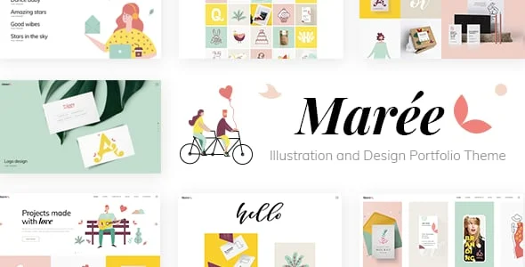 Marée - Illustration and Design Portfolio WordPress Theme — homepage layout