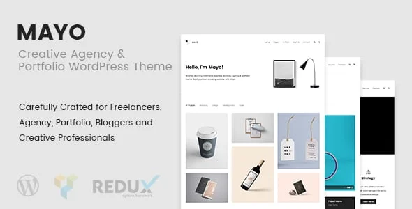 Mayo - Portfolio WordPress Theme for Creative Professionals — homepage layout
