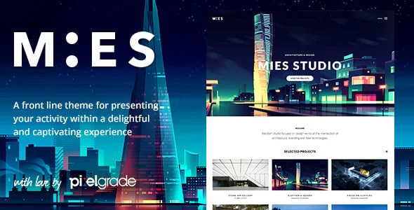 MIES - An Avant-Garde Architecture WordPress Theme — homepage layout