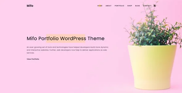 Mifo - Creative Minimal Portfolio WordPress Theme — service and pricing page