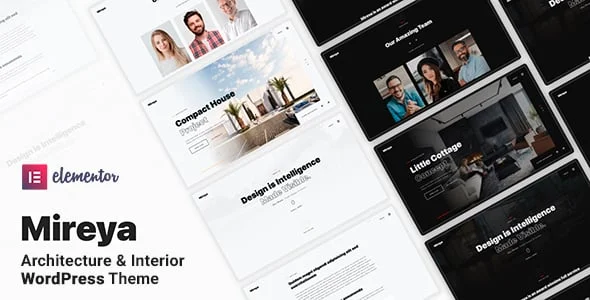 Mireya - Interior Design WordPress Theme — homepage layout
