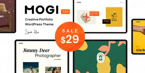 Mogi - A Creative Portfolio / Agency WordPress Theme — homepage layout