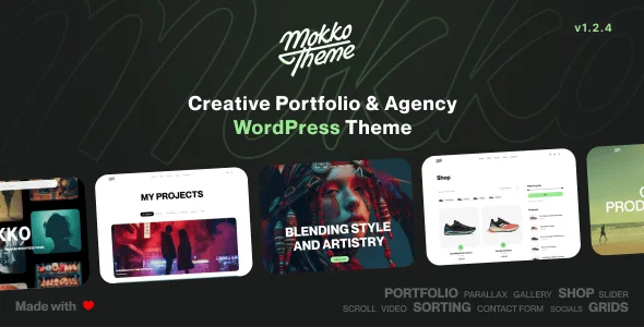 Mokko - Creative Portfolio & Agency WordPress Theme — homepage layout
