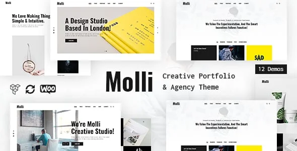 Molli - Creative Portfolio & Agency Theme — homepage layout