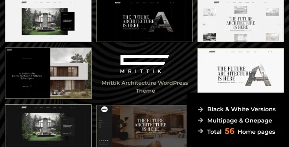 Mrittik - Architecture Interior Design Theme — homepage layout