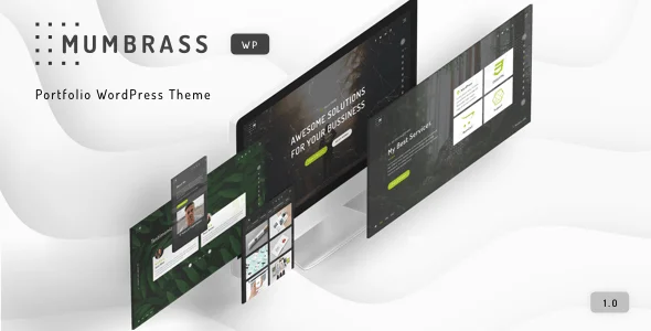 Mumbrass - Full Screen Personal Portfolio WordPress Theme — homepage layout