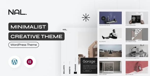 Nal - Creative Portfolio WordPress Theme — homepage layout