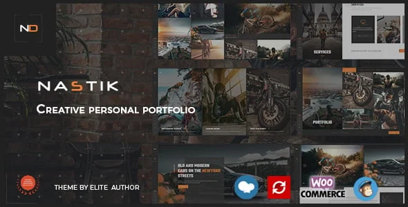 Nastik - Creative  Portfolio WordPress Theme — homepage layout