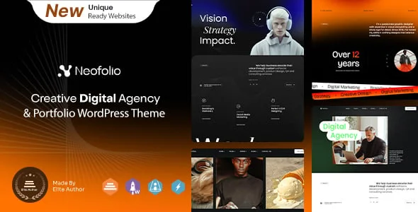 Neofolio - Creative Portfolio & Digital Agency WordPress Theme — homepage layout