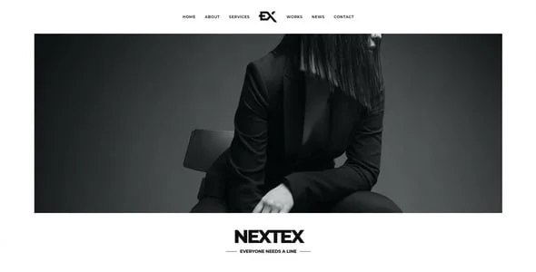 Nextex - One Page Photography WordPress Theme — homepage layout