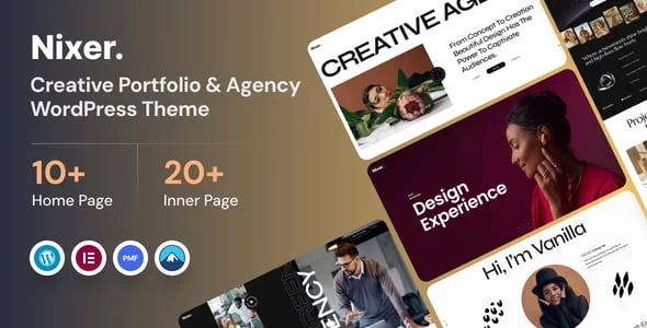 Nixer - Creative Agency WordPress Theme — homepage layout