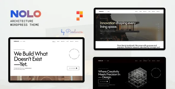 Nolo - Architecture WordPress Theme — homepage layout