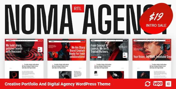 Noma – Creative Portfolio And Digital Agency WordPress Theme — homepage layout