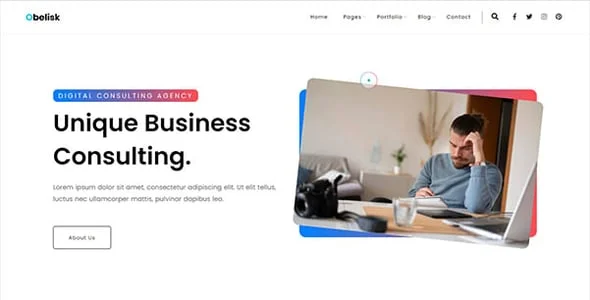 Obelisk - Agency Portfolio & Creative WordPress Theme — interior page design