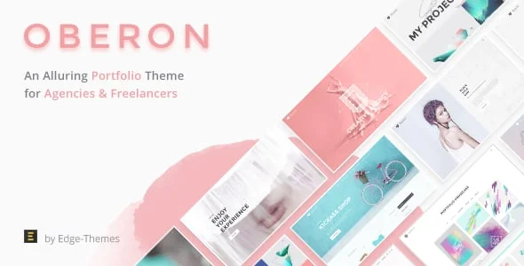 Oberon - Freelancer Portfolio WordPress Theme — homepage layout