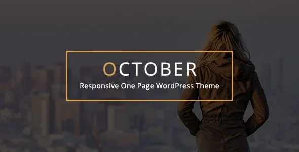 October - Responsive One Page WordPress Theme — homepage layout