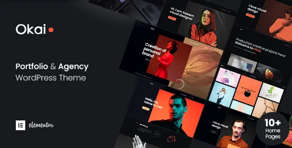 Okai - Creative Portfolio WordPress Theme — homepage layout