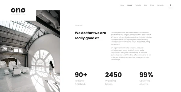 ONO - Architecture | WordPress Theme — interior page design