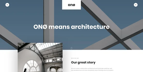 ONO - Architecture | WordPress Theme — content section layout