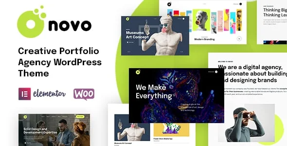 Onovo - Creative Portfolio WordPress Theme — homepage layout