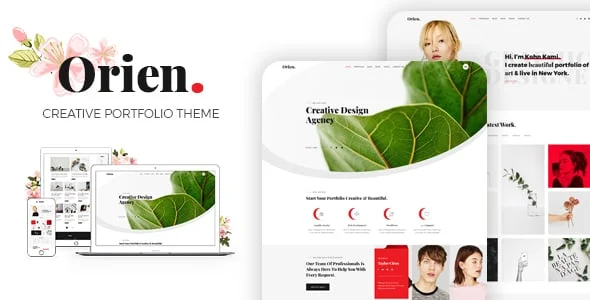 Orien - Creative Portfolio WordPress Theme — homepage layout