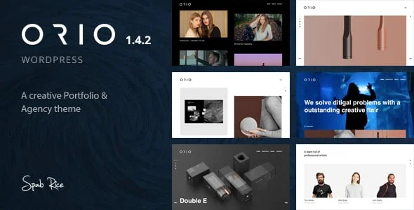 Orio - A creative Portfolio & Agency Theme — homepage layout