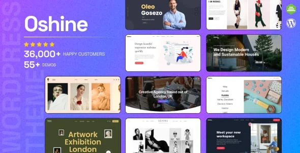 Oshine - Multipurpose Creative WordPress Theme — homepage layout