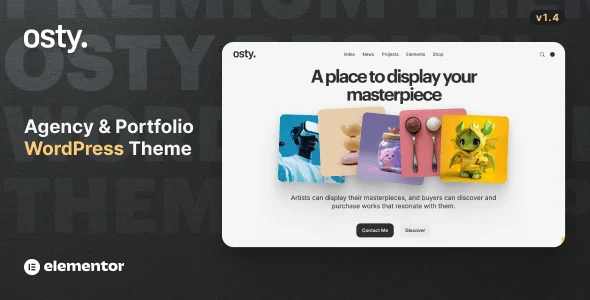 Osty – Creative Agency and Portfolio Theme — homepage layout