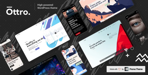 Ottro - Portfolio & MultiPurpose WordPress Theme — homepage layout
