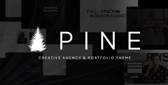 Pine - Creative Agency & Portfolio WordPress Theme — homepage layout
