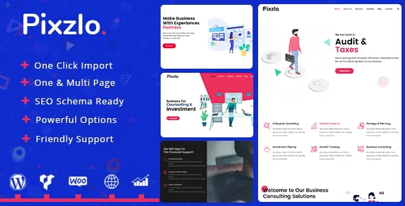 Pixzlo - Creative WordPress Theme for Professionals — homepage layout