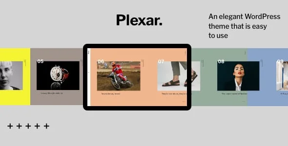 Plexar - Portfolio and Agency WordPress Theme — homepage layout