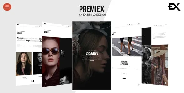 Premiex - One Page Portfolio WordPress Theme — homepage layout