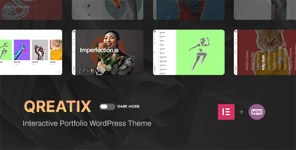 Qreatix – Interactive Portfolio WordPress Theme — homepage layout