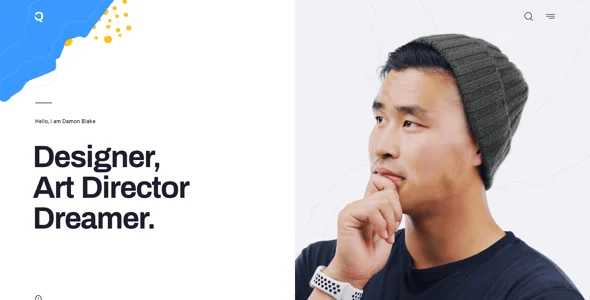 Quanzo - Colorful Portfolio WordPress Theme + WooCommerce Store — case study or portfolio page