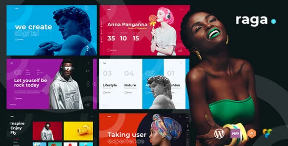 Raga - Creative MultiPurpose WordPress Theme — homepage layout