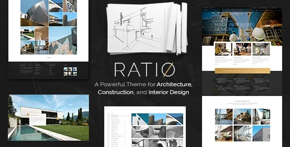 Ratio - A Powerful Interior Design and Architecture WordPress Theme — homepage layout