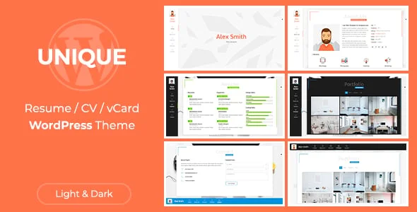 Resume Theme — homepage layout